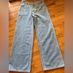 Entro Wide Leg Button Fly Jeans, Size L, NWOT